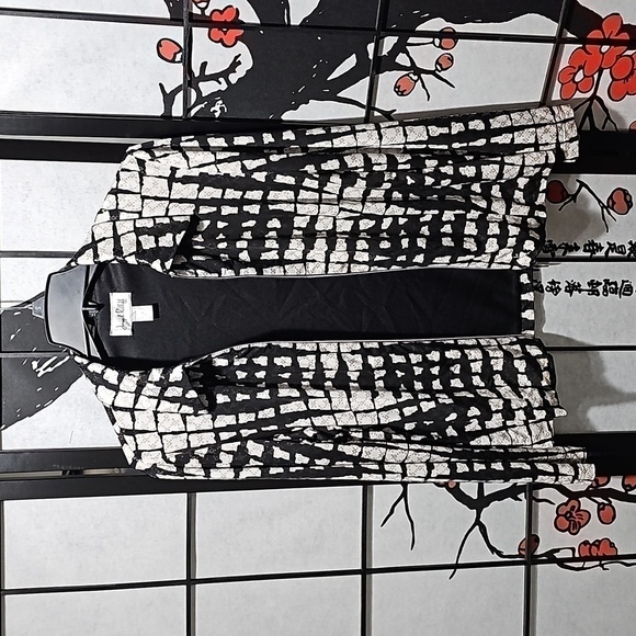 Joseph Ribkoff Checkered Graphic Print Full Zip Jacket Size 12 - Picture 7 of 7